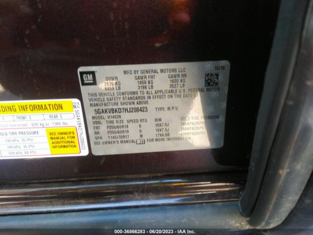 5GAKVBKD7HJ208423 Buick Enclave Leather