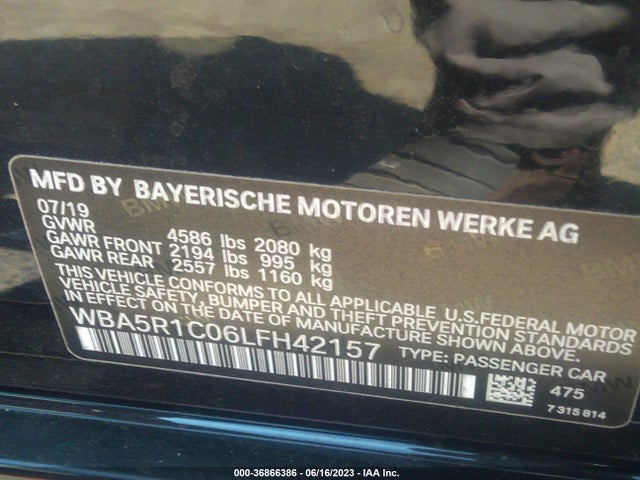 BMW 3 Series 330i 2020 аукцион фото