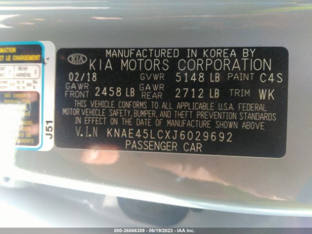 KNAE45LCXJ6029692 KIA Stinger Gt1