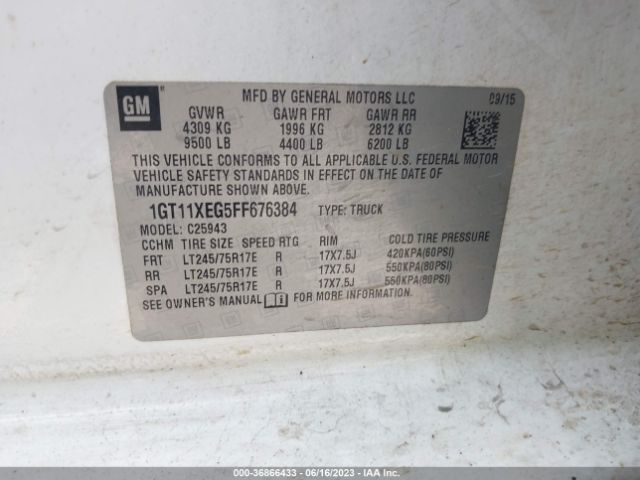 1GT11XEG5FF676384 GMC SIERRA 2500HD