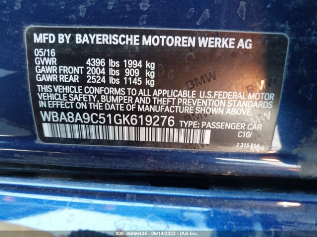 WBA8A9C51GK619276 BMW 3 Series 320i