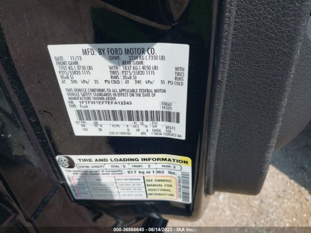 1FTFW1EF7EFA12243 Ford F-150 Xl/xlt/stx/fx4/lariat