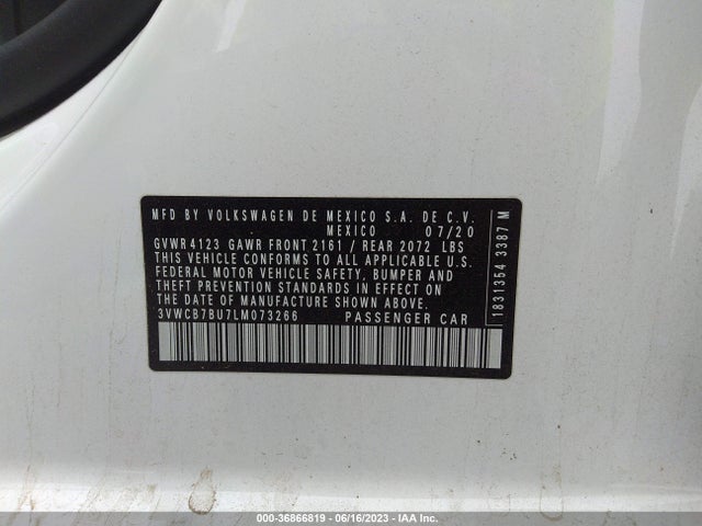 3VWCB7BU7LM073266 Volkswagen Jetta S/se/r-line