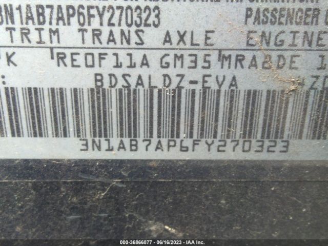 3N1AB7AP6FY270323 Nissan Sentra Sr/sl/s/sv/fe+ S