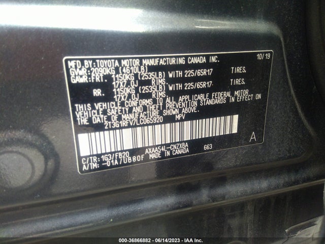 Toyota RAV4 LE 2020 2T3G1RFV7LC065920 Image 16