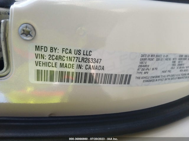 2C4RC1N77LR263347 Chrysler Pacifica Hybrid Limited