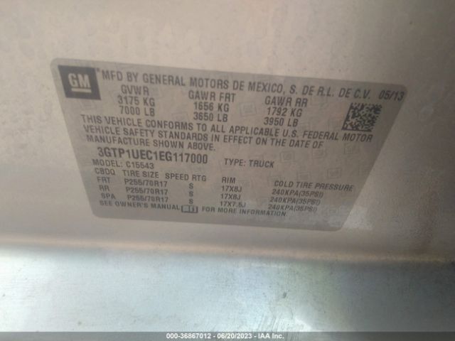 3GTP1UEC1EG117000 GMC Sierra 1500 Sle