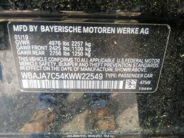 WBAJA7C54KWW22549 BMW 530i Xdrive
