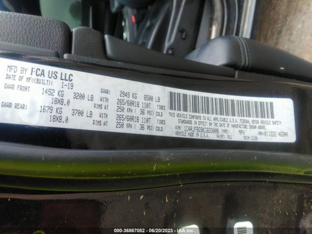 1C4RJFBG9KC653008 Jeep Grand Cherokee Limited