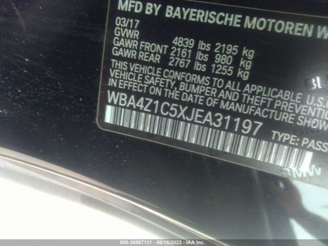 WBA4Z1C5XJEA31197 BMW 4 Series 430i