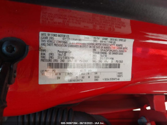 Ford FOCUS SE 2014 1FADP3K28EL324239 Image 9
