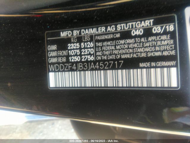 WDDZF4JB3JA452717 Mercedes-Benz E-class E 300