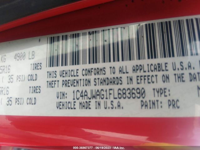 1C4AJWAG1FL683690 Jeep Wrangler Sport