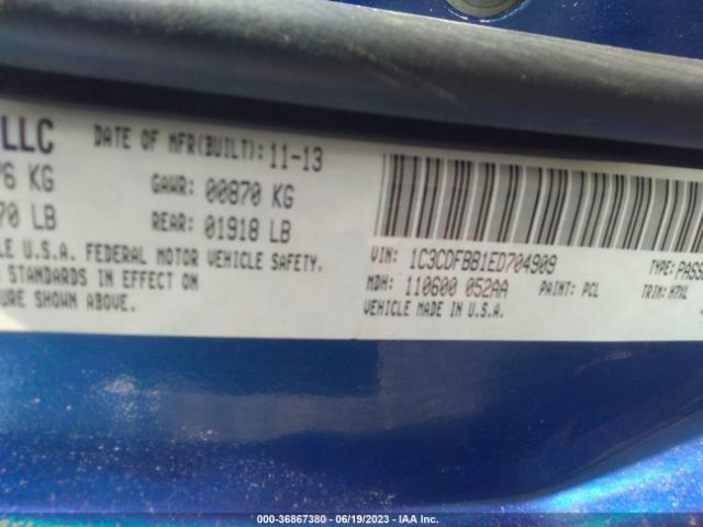 1C3CDFBB1ED704909 Dodge DART SXT