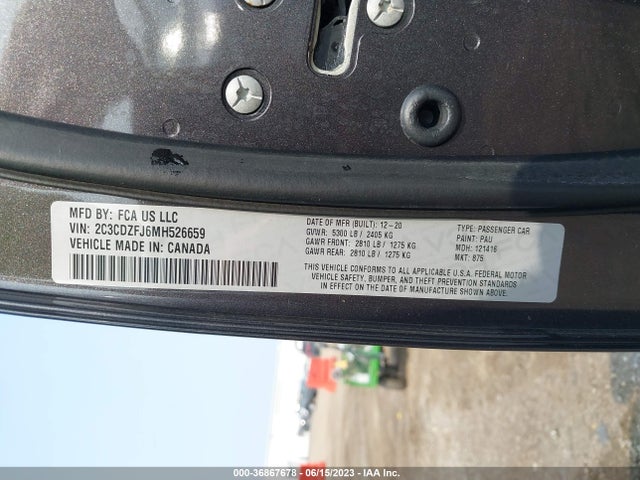 Dodge Challenger R/t Scat Pack 2021 2C3CDZFJ6MH526659 Image 9