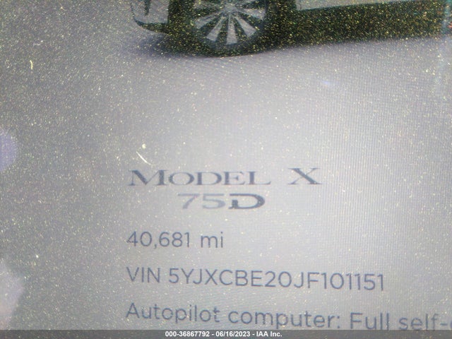 Tesla Model X 75d/100d/p100d 2018 5YJXCBE20JF101151 Image 14
