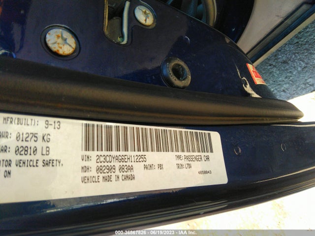 Dodge Challenger Sxt 2014 2C3CDYAG6EH112255 Image 9