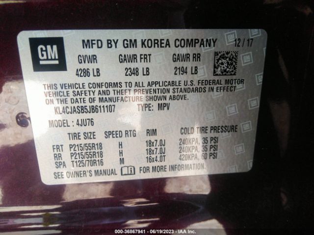 KL4CJASB5JB611107 Buick Encore Preferred