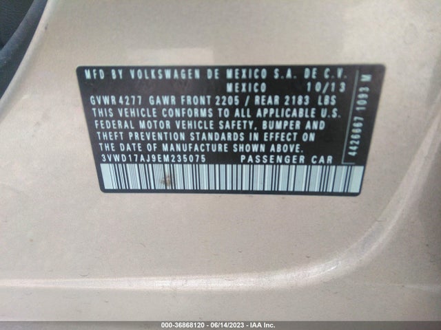 3VWD17AJ9EM235075 Volkswagen Jetta Sedan Se