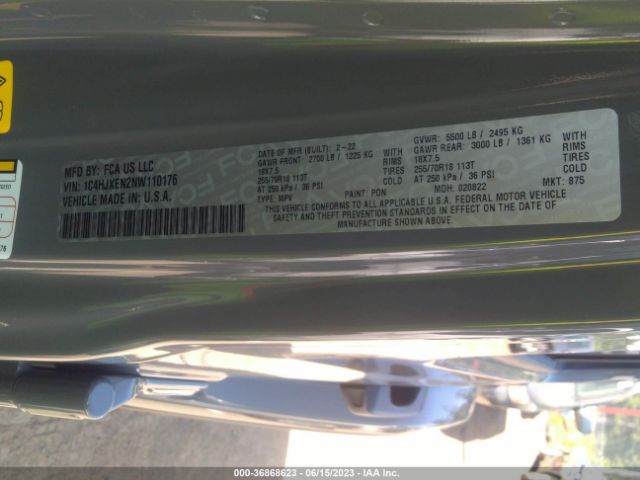 1C4HJXEN2NW110176 Jeep Wrangler Unlimited Sahara