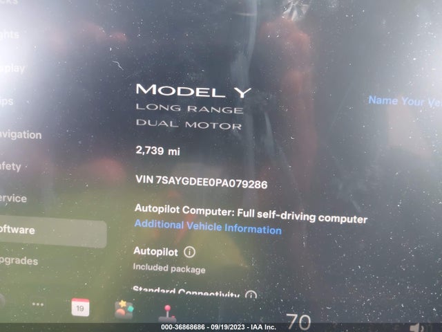 7SAYGDEE0PA079286 Tesla Model Y Long Range