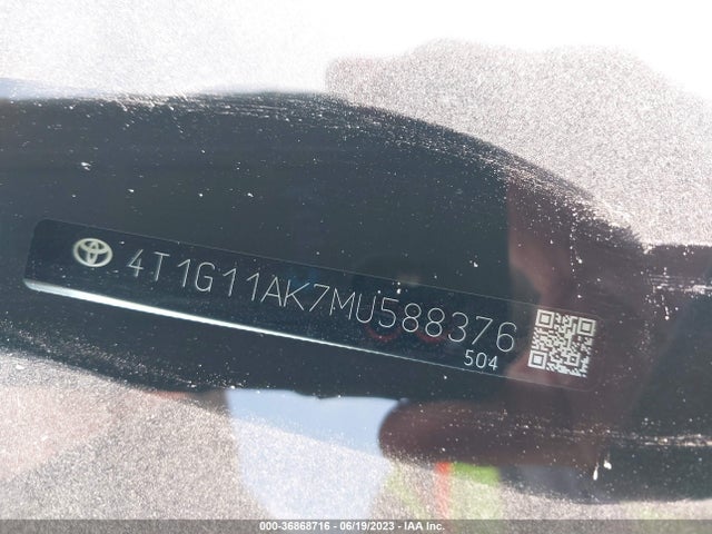Toyota CAMRY SE 2021 4T1G11AK7MU588376 Image 9