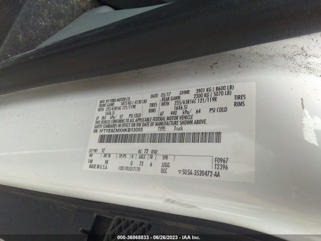 Ford Transit-150 2017 1FTYE9ZMXHKB13095 Image 9