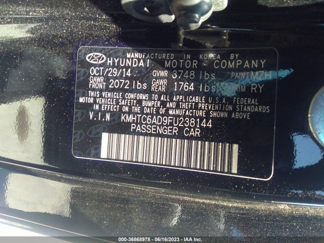 Hyundai VELOSTER 2015 KMHTC6AD9FU238144 Image 10