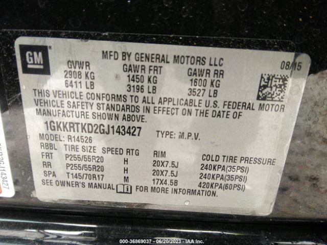 1GKKRTKD2GJ143427 GMC Acadia Denali