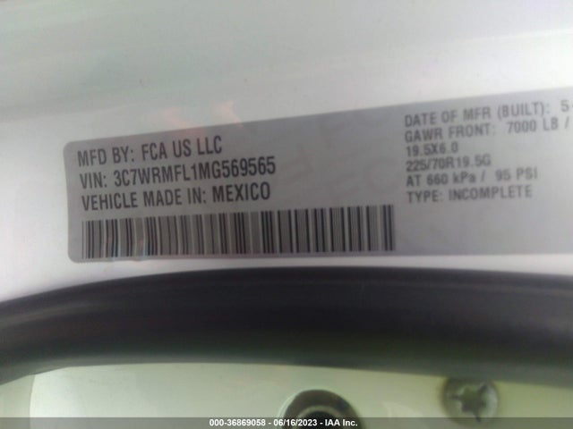 2021 Ram 5500, VIN: 3C7WRMFL1MG569565