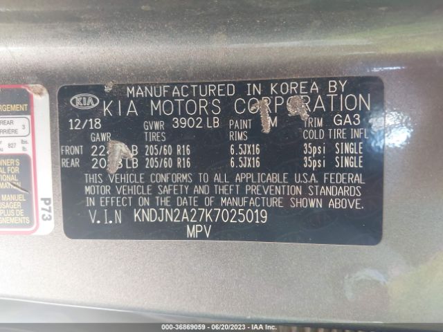 KNDJN2A27K7025019 KIA Soul Base