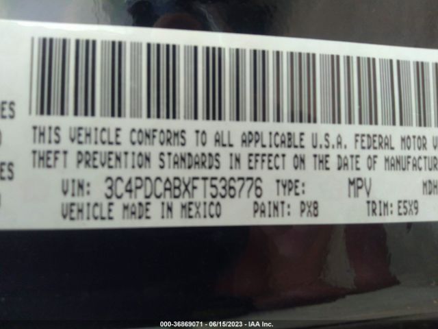 3C4PDCABXFT536776 Dodge Journey American Value Pkg