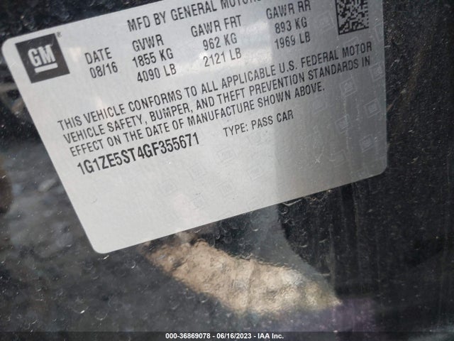 Chevrolet MALIBU LT 2016 1G1ZE5ST4GF355671 Image 9