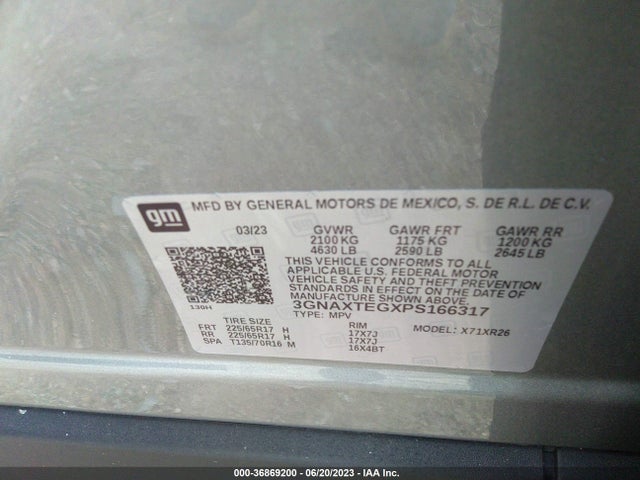 Chevrolet EQUINOX LT 2023 3GNAXTEGXPS166317 Image 16