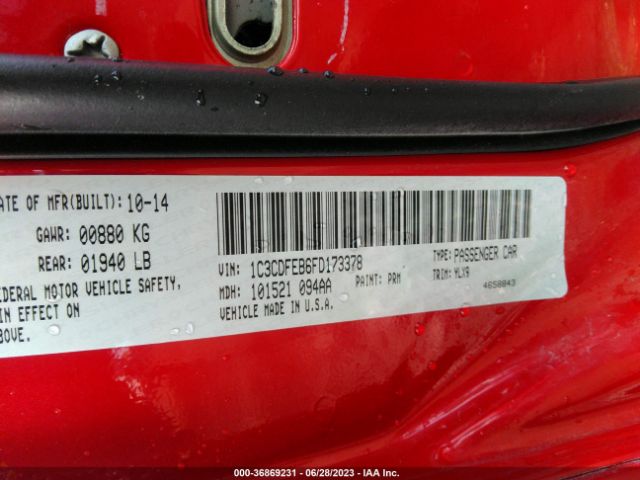 1C3CDFEB6FD173378 Dodge DART GT