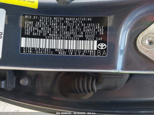 Toyota Corolla L/le/s/s Plus/le Plus 2014 5YFBURHE2EP176224 Image 10