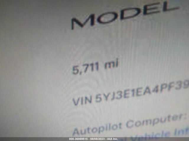 5YJ3E1EA4PF396614 Tesla MODEL 3