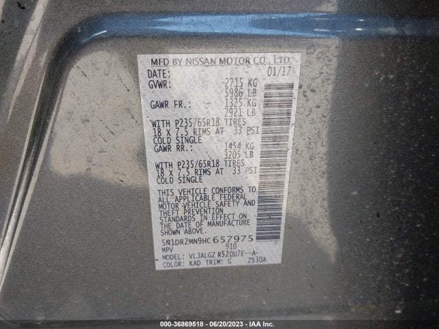 Nissan Pathfinder 2017 5N1DR2MN9HC657975 Image 23