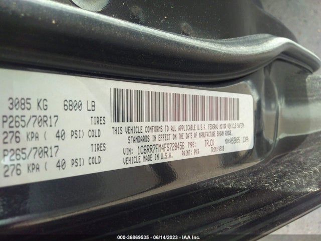 1C6RR7FM4FS728456 RAM 1500 Tradesman