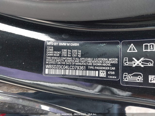 2020 BMW M8, VIN: WBSDZ0C04LCD79361