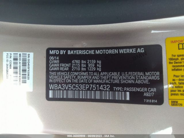 WBA3V5C53EP751432 BMW 4 Series 428i