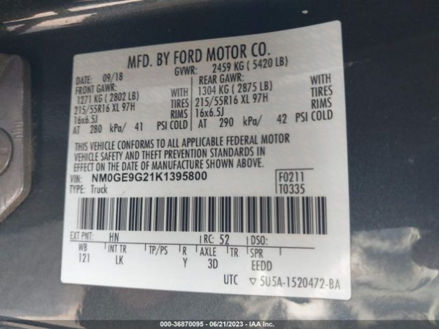 NM0GE9G21K1395800 Ford Transit Connect Wagon Titanium