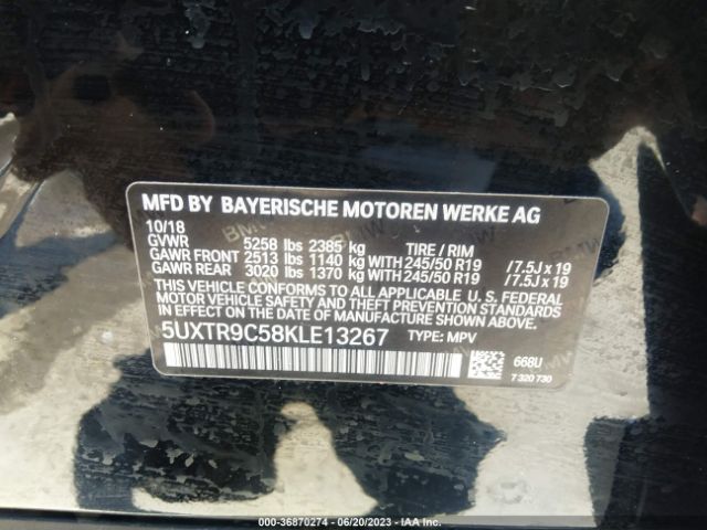 5UXTR9C58KLE13267 BMW X3 Xdrive30i