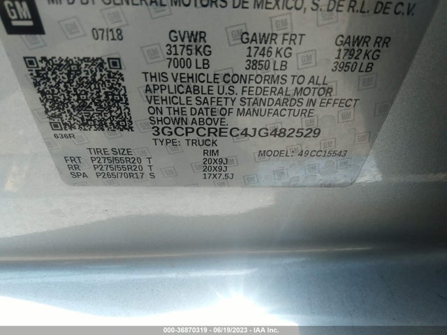 Chevrolet Silverado 1500 Lt 2018 3GCPCREC4JG482529 Image 9