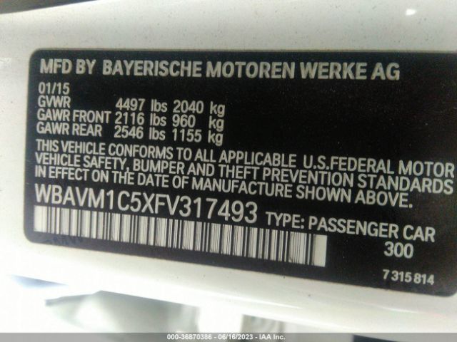WBAVM1C5XFV317493 BMW X1 Sdrive28i
