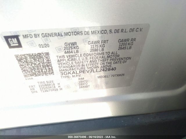 3GKALPEV7LL242840 GMC Terrain Slt