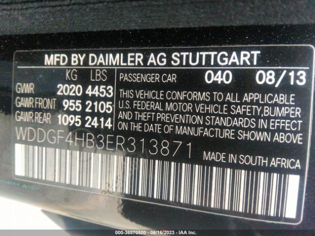 WDDGF4HB3ER313871 Mercedes-Benz C-class C 250 Luxury