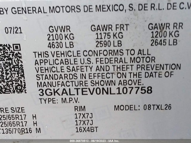 GMC Terrain Sle 2022 3GKALTEV0NL107758 Image 9