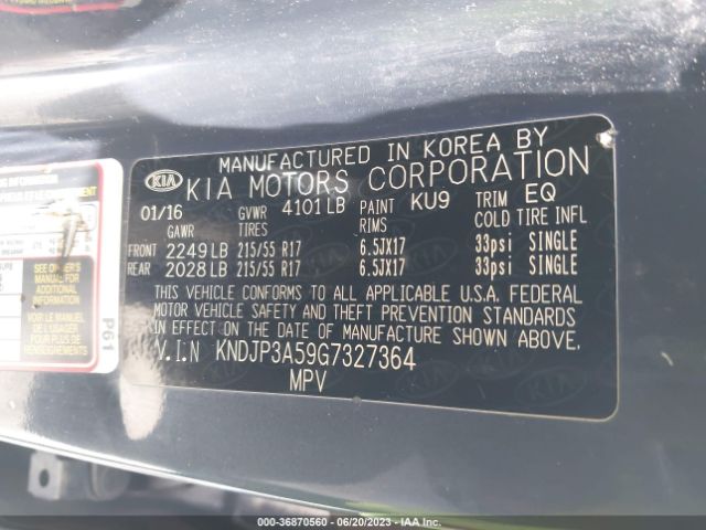 KNDJP3A59G7327364 KIA SOUL +