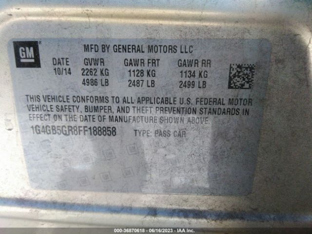1G4GB5GR8FF188858 Buick Lacrosse Leather